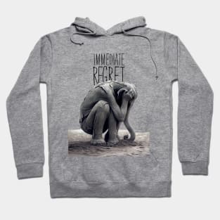 The Republican Party: Immediate Regret on a light (Knocked Out) background Hoodie